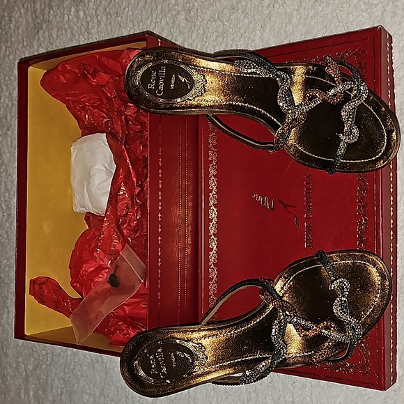 Rene Caovilla Shoes - Gorgeous Rene Caovilla sparkle snake heels size 37 worn once